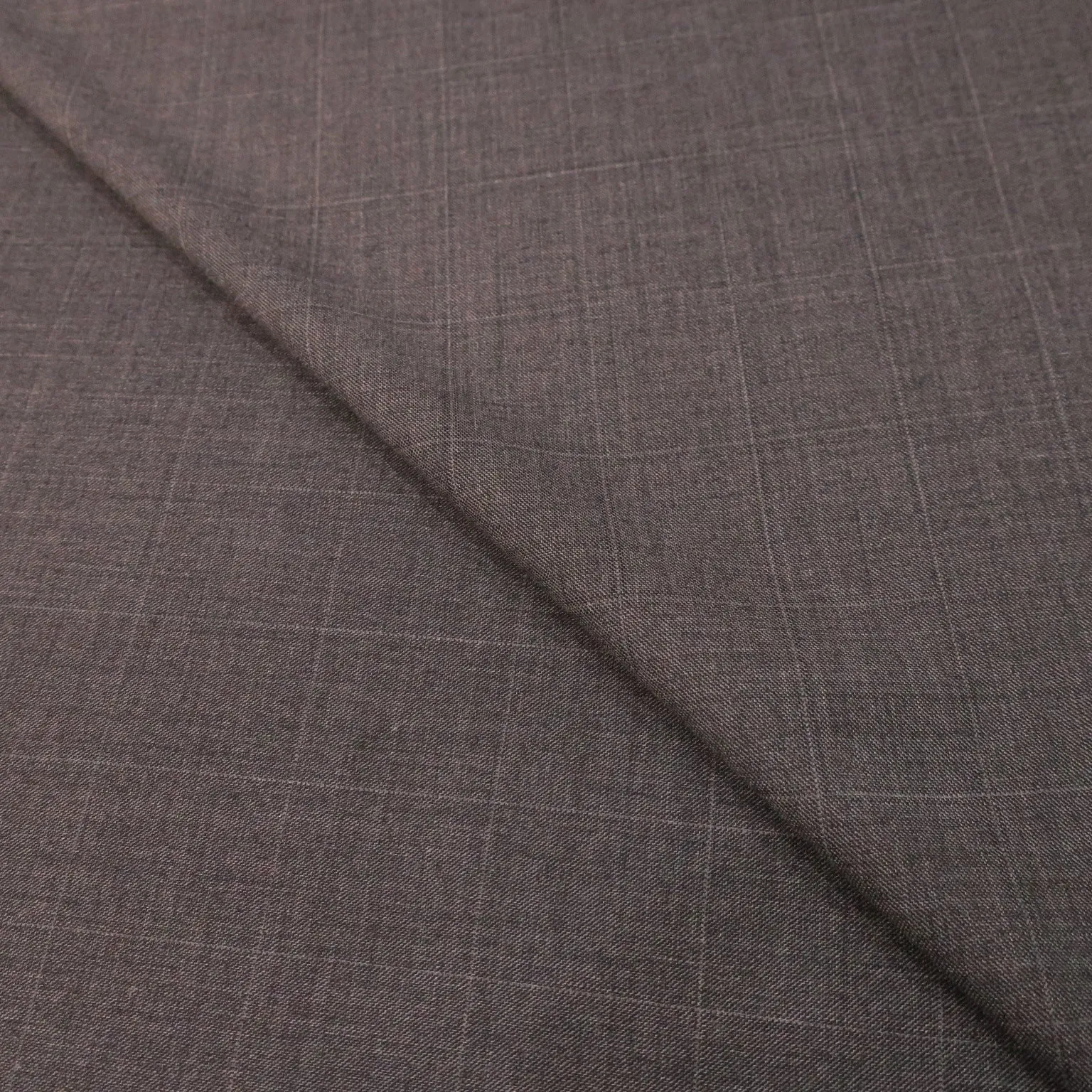 1.5 YDS Piece (CUSTOM PRODUCT) Dark Gray Plaid Loro Piana Super Winter Extrafine Wool Fabric