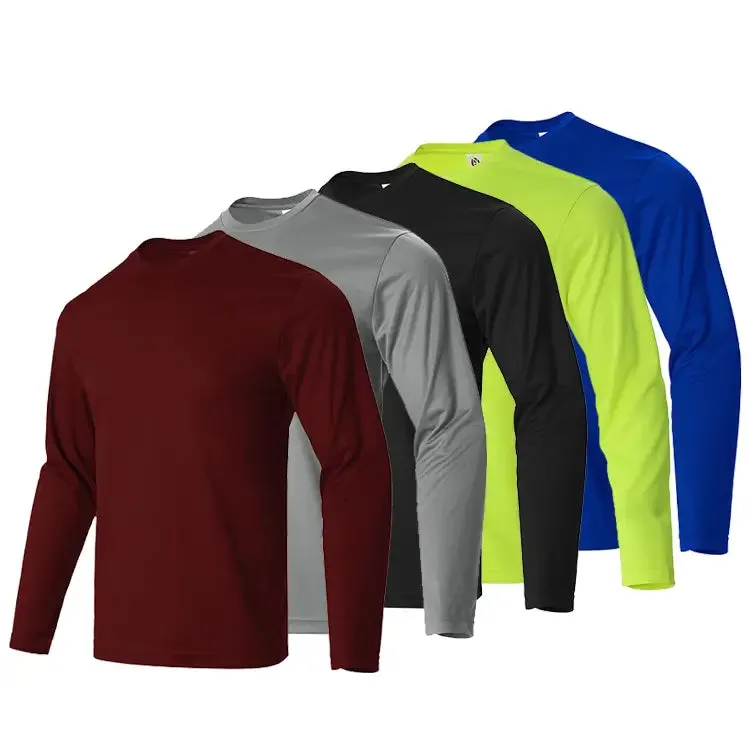 5PCS Men's Long Sleeve Sports T-Shirts