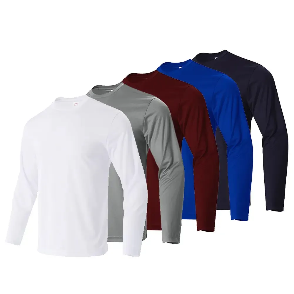 5PCS Men's Long Sleeve Sports T-Shirts