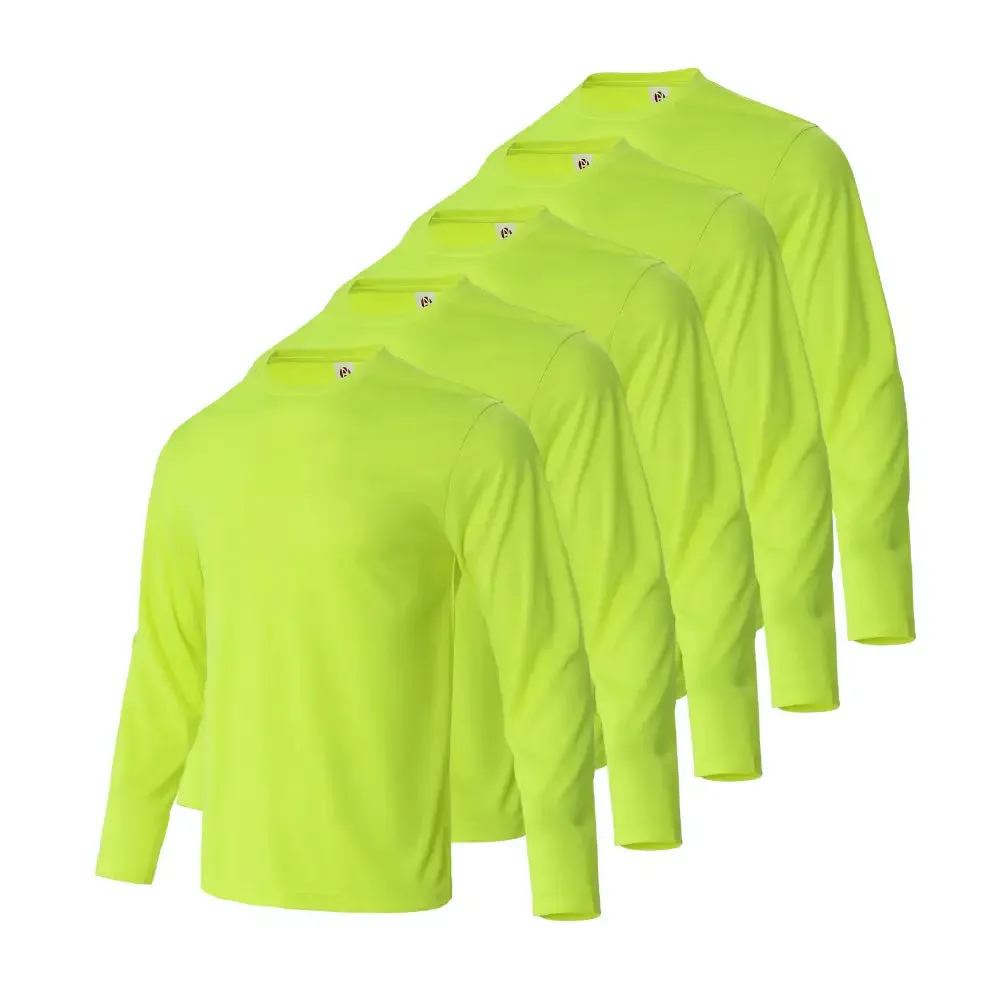 5PCS Men's Long Sleeve Sports T-Shirts