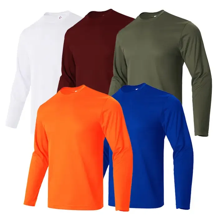 5PCS Men's Long Sleeve Sports T-Shirts