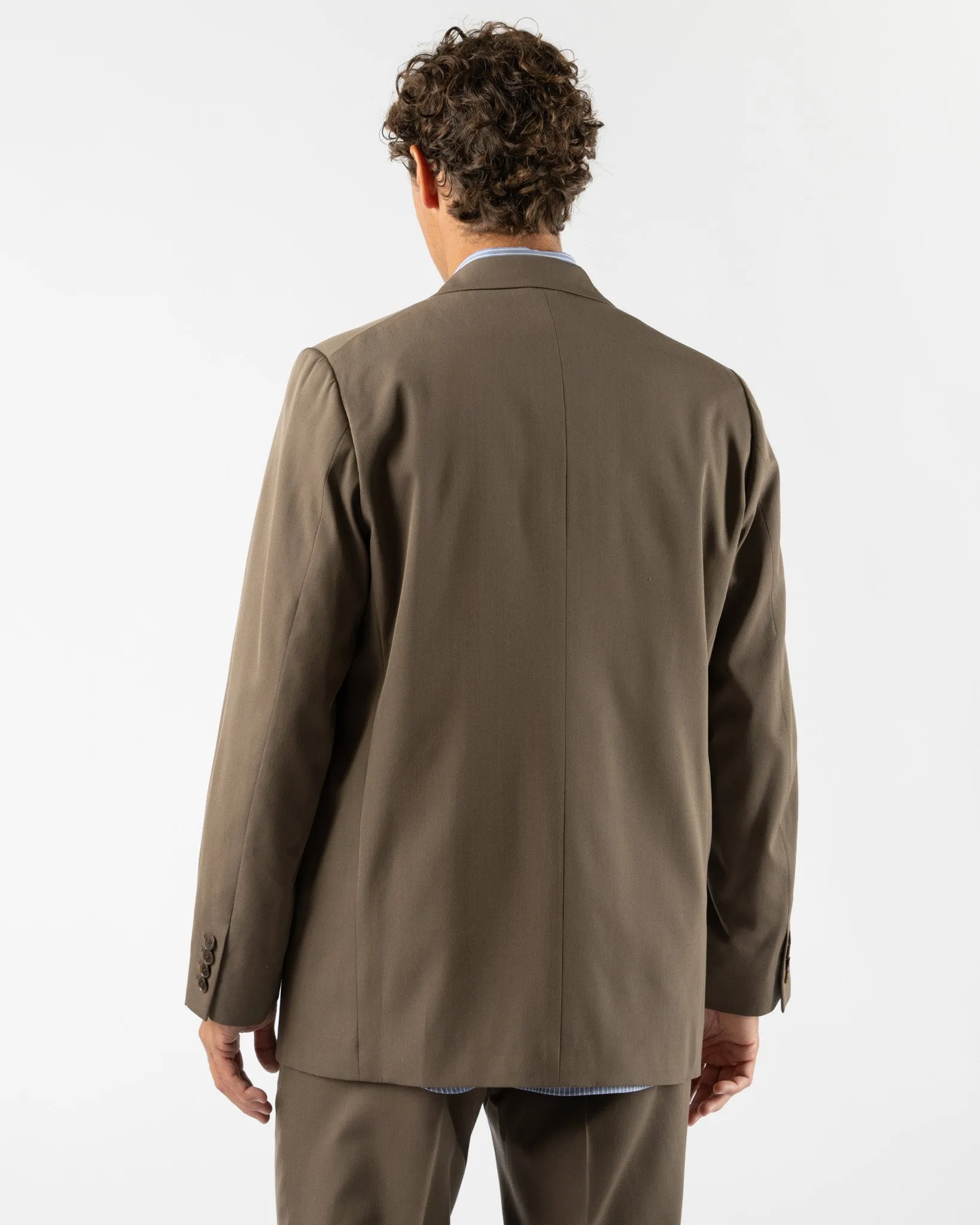 Auralee Light Wool Max Gabardine Jacket in Top Brown