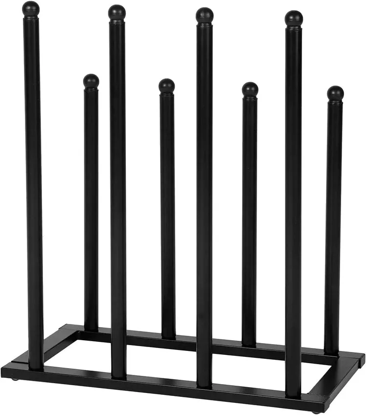 Black Metal Entryway Boot Rack, Freestanding Shoe Organizer and Tall Boot Shaper Holder Stand, Set of 2