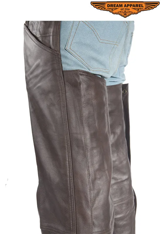 Brown Leather Chaps