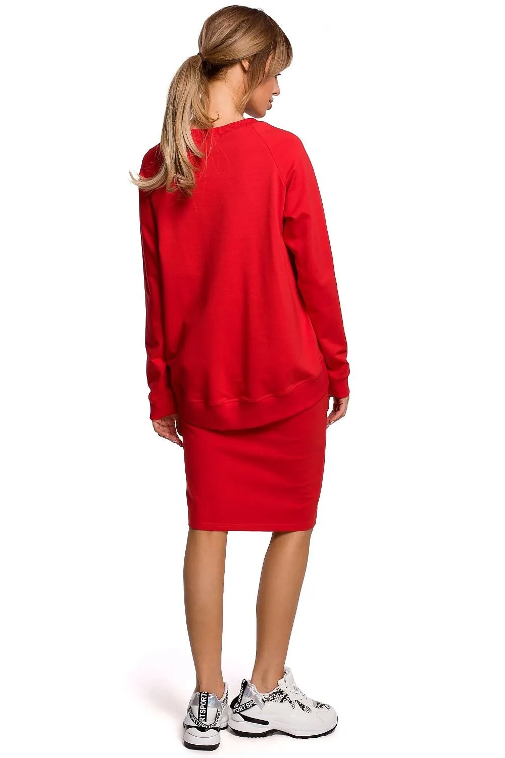 Chic Sweatshirt-Style Pencil Skirt for Sporty Elegance