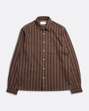 Classic Shirt - Slate Brown Kuki Stripe