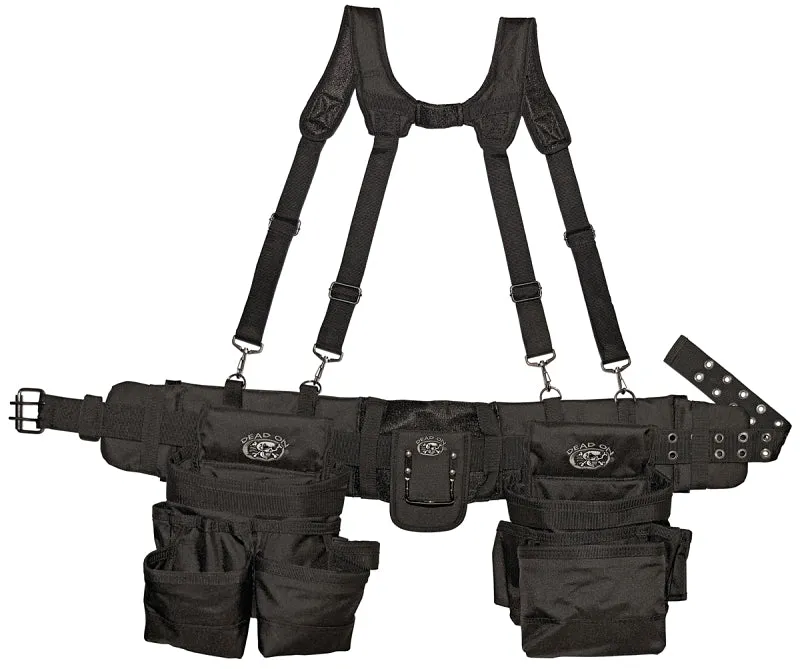 Dead On DO-FR Tool Rig with Suspenders, Poly Fabric, Black, 30-Pocket :EA: QUANTITY: 1