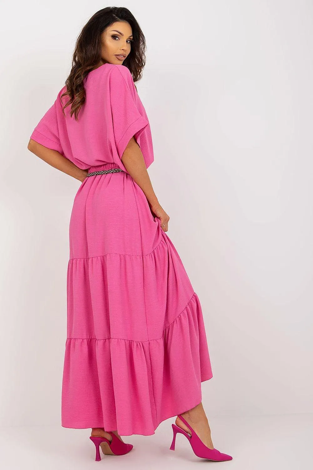 Elegant Frilled Maxi Skirt from Italy Moda