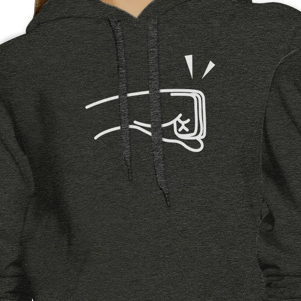 Fists Pound BFF Matching Dark Grey Hoodies