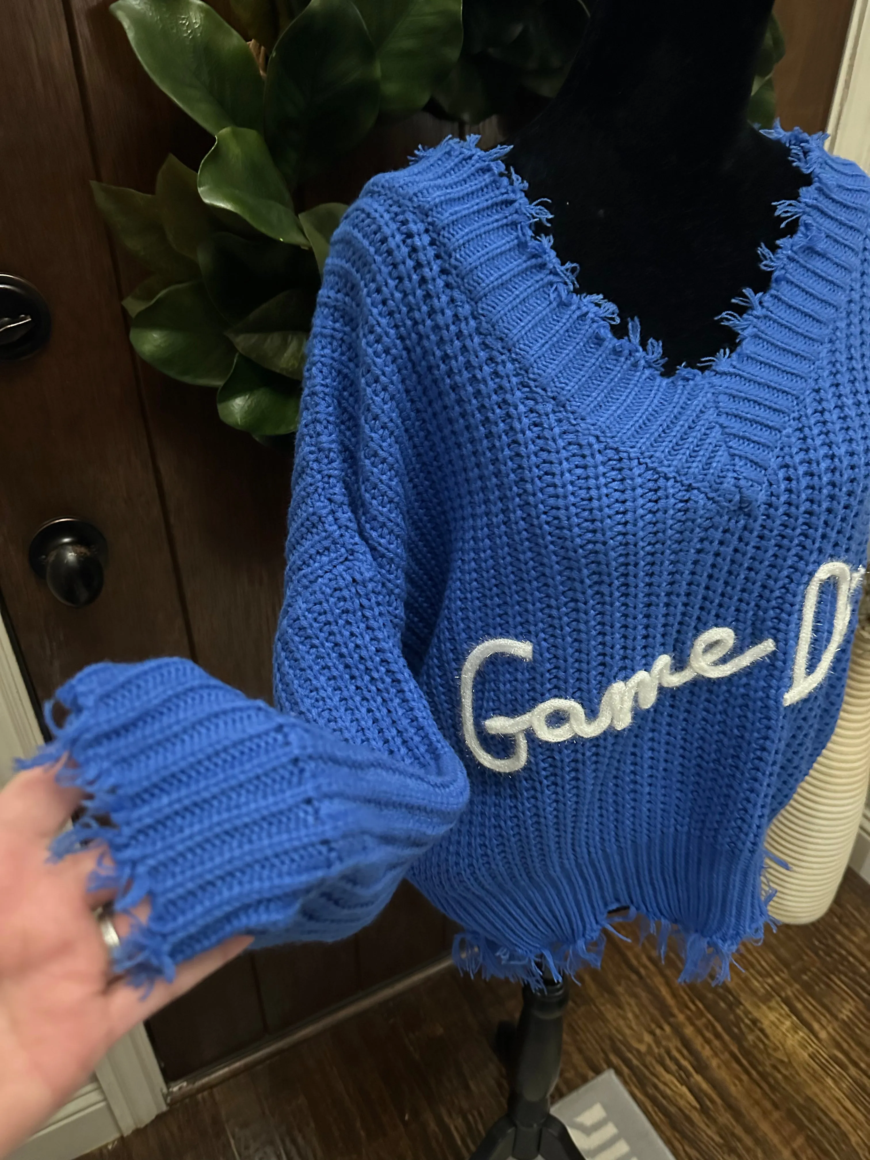 Fringe & Sparkle Game Day Sweater