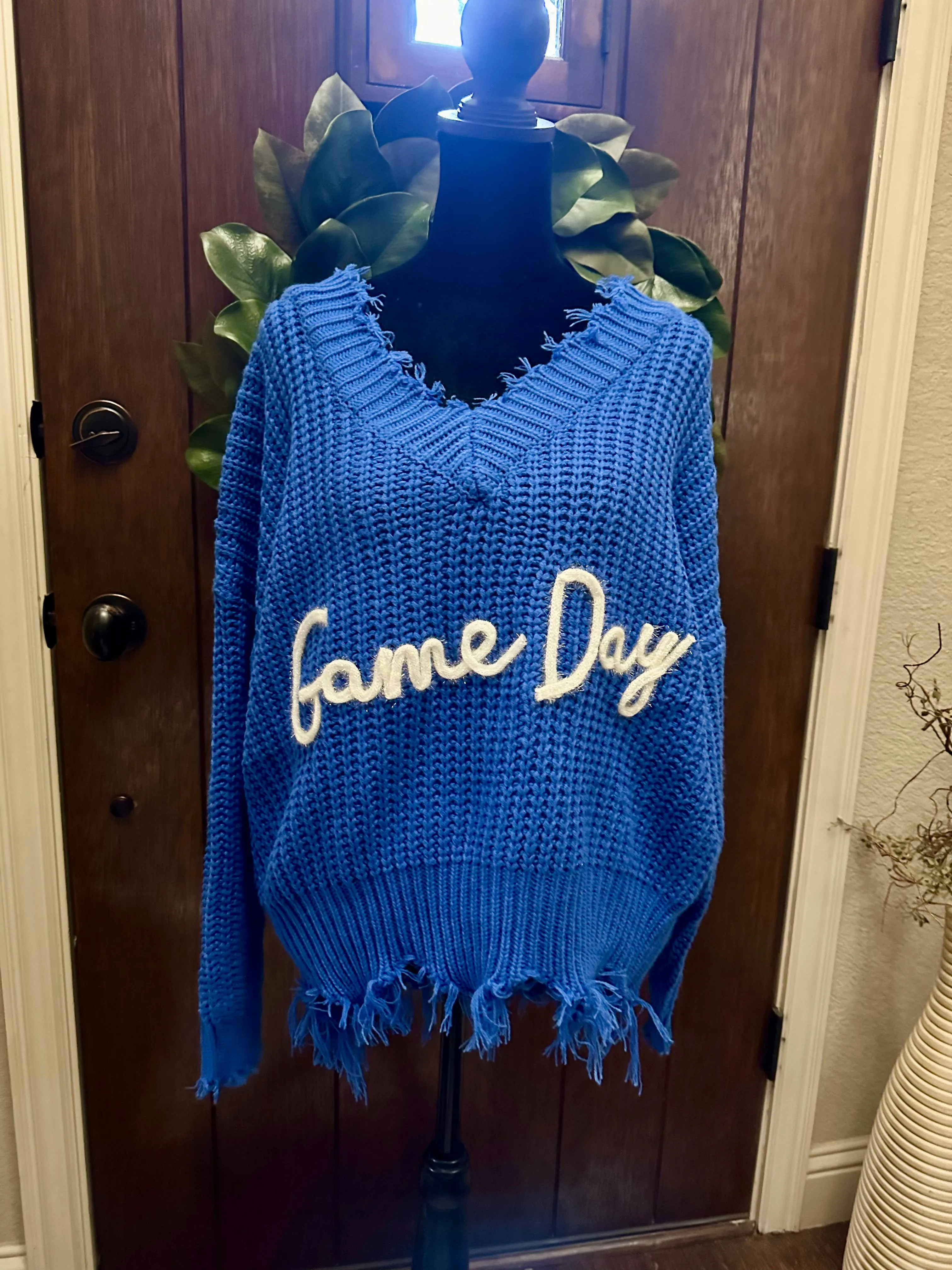 Fringe & Sparkle Game Day Sweater