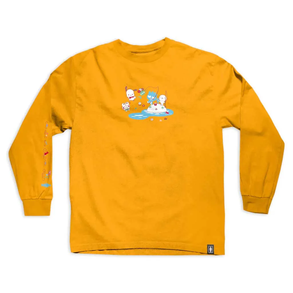 Girl x Sanrio Fishing L/S T-shirt - Gold