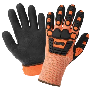 Global Glove & Safety CIA318INT Vise Gripster Water Repellent, Foam Rubber Dip, Impact, Insulated, Cut A5