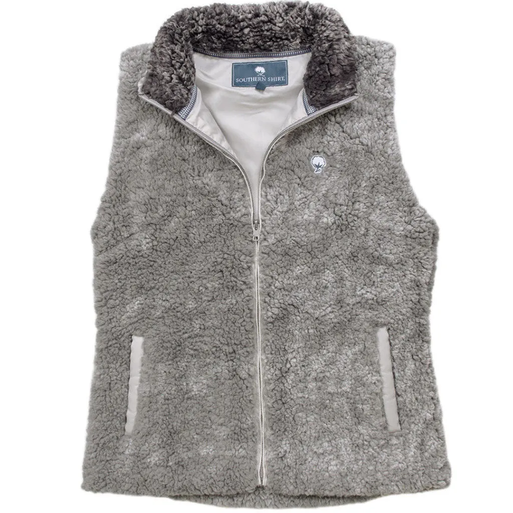 Heathered Zip Sherpa Vest