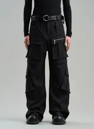 Heavy-duty multi-pocket workwear pants