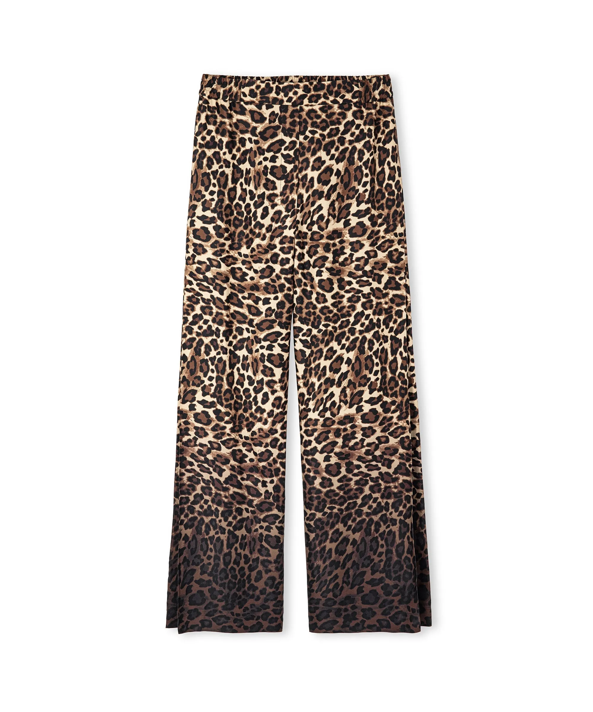 Ipekyol Leopard Pattern Trousers With Gradient Color Transitions Brown