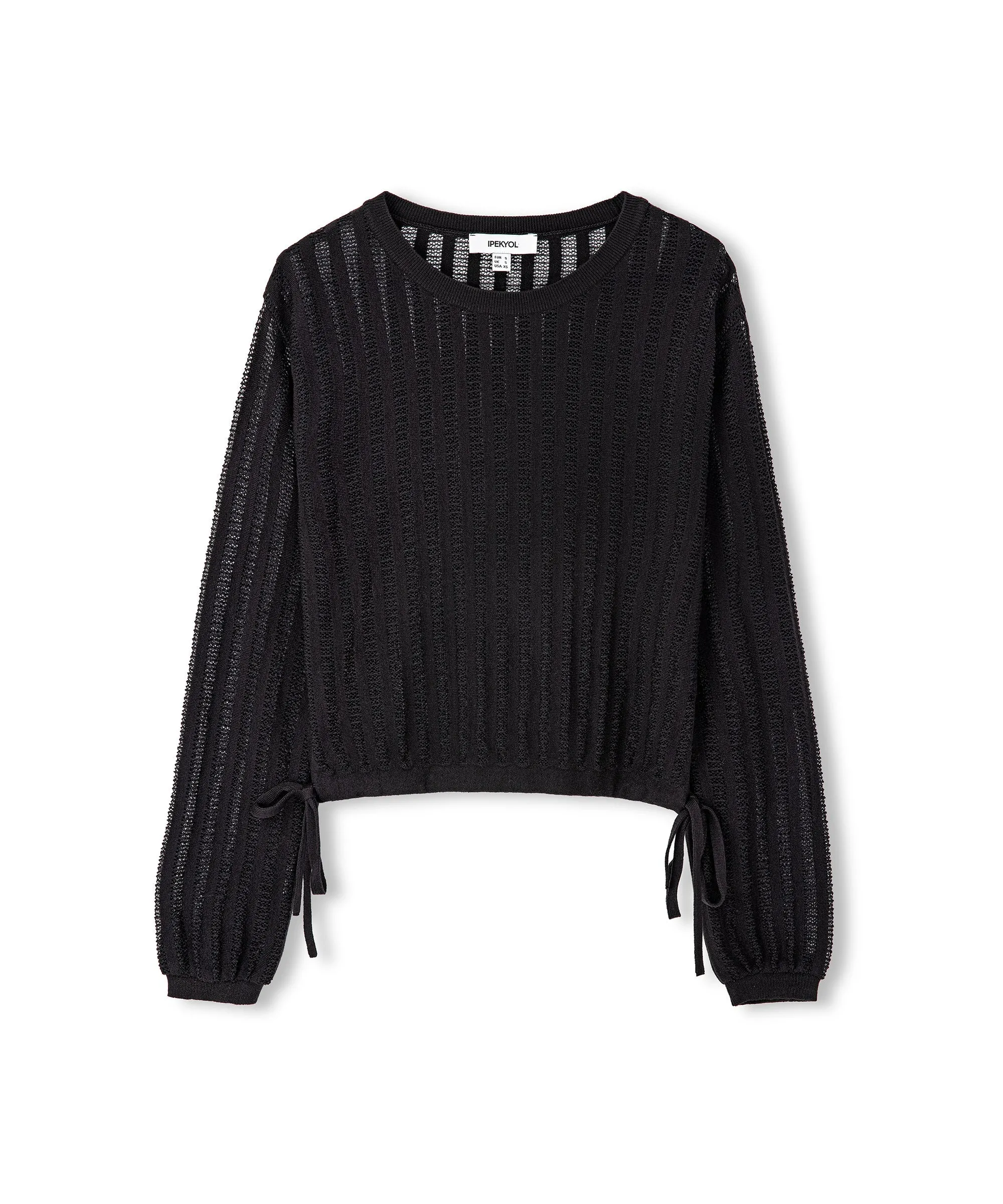 Ipekyol Transparent Textured Knitwear Black