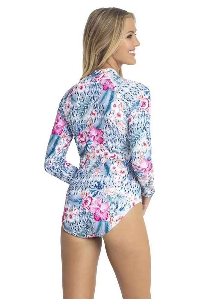 Jantzen JA84384 Moroccan Flowers Sunsafe One Piece Surfsuit