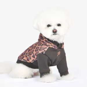 kovo leopard print hoody - brown