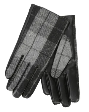 Ladies Plaid Gloves with Faux Fur Lining (2 Colours)