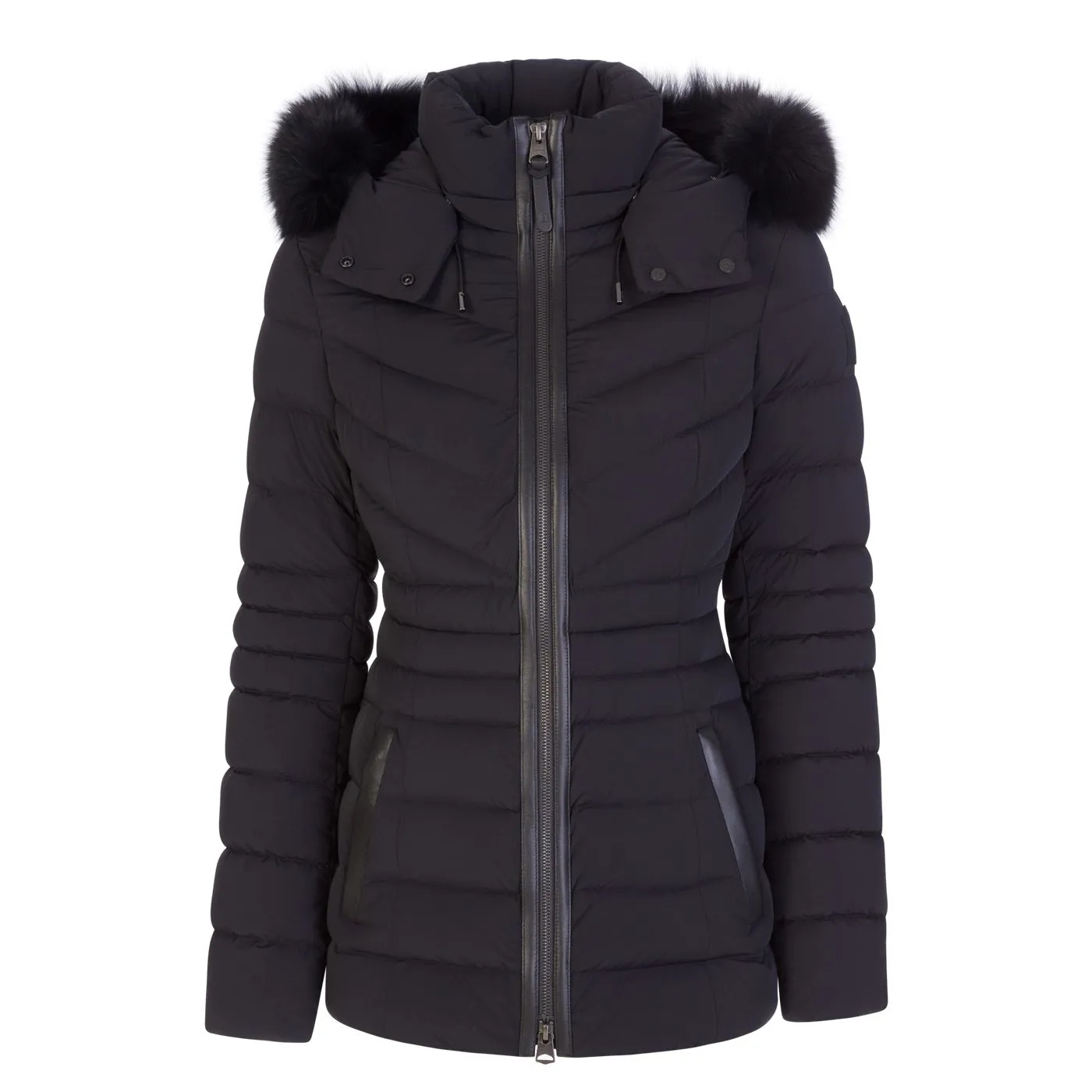 MACKAGE PATSY-BX - Agile-360 Down Jacket With Blue Fox Fur