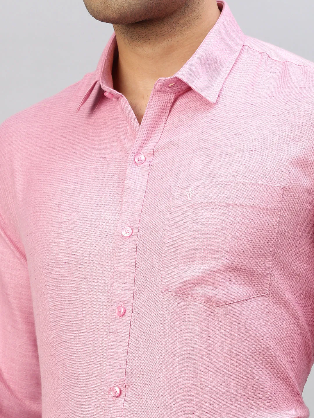 Men Cotton Blend Shirt Pink T7 CG13