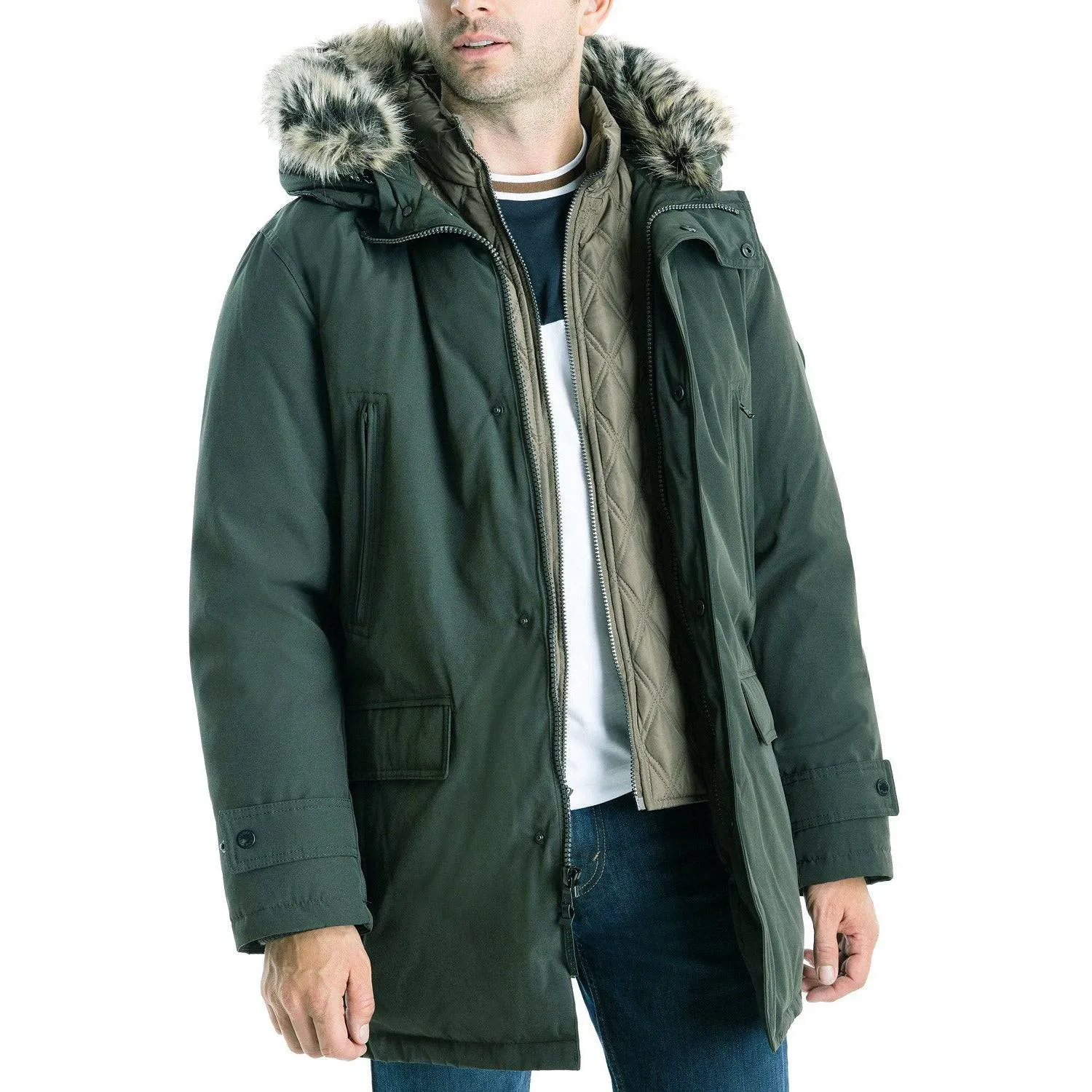 Michael Kors Men's Heavyweight Hooded Snorkel Parka Coat