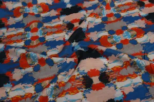 Multicolor Abstract Cotton Fabric