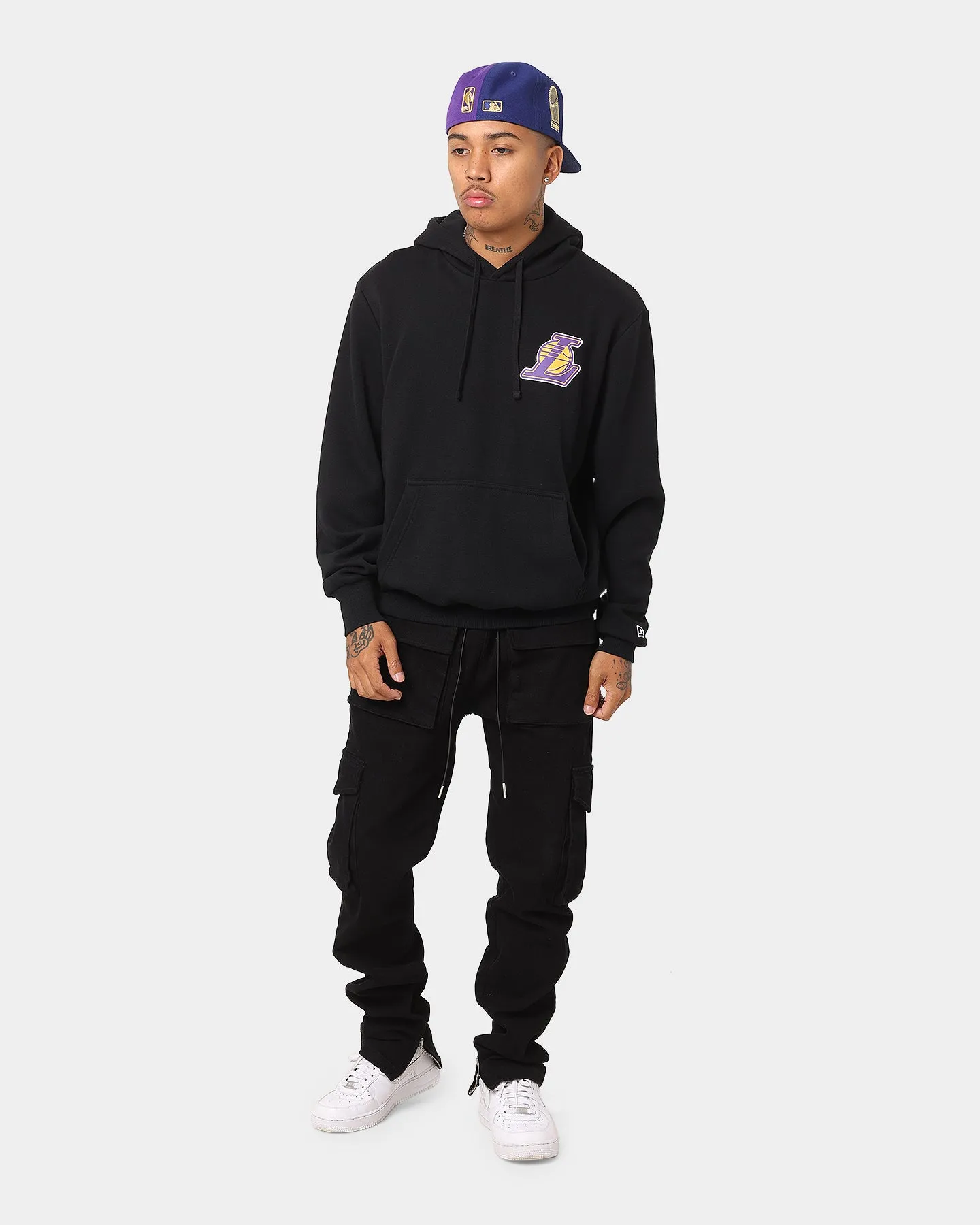 New Era Los Angeles Lakers Black Repeat Hoodie Black