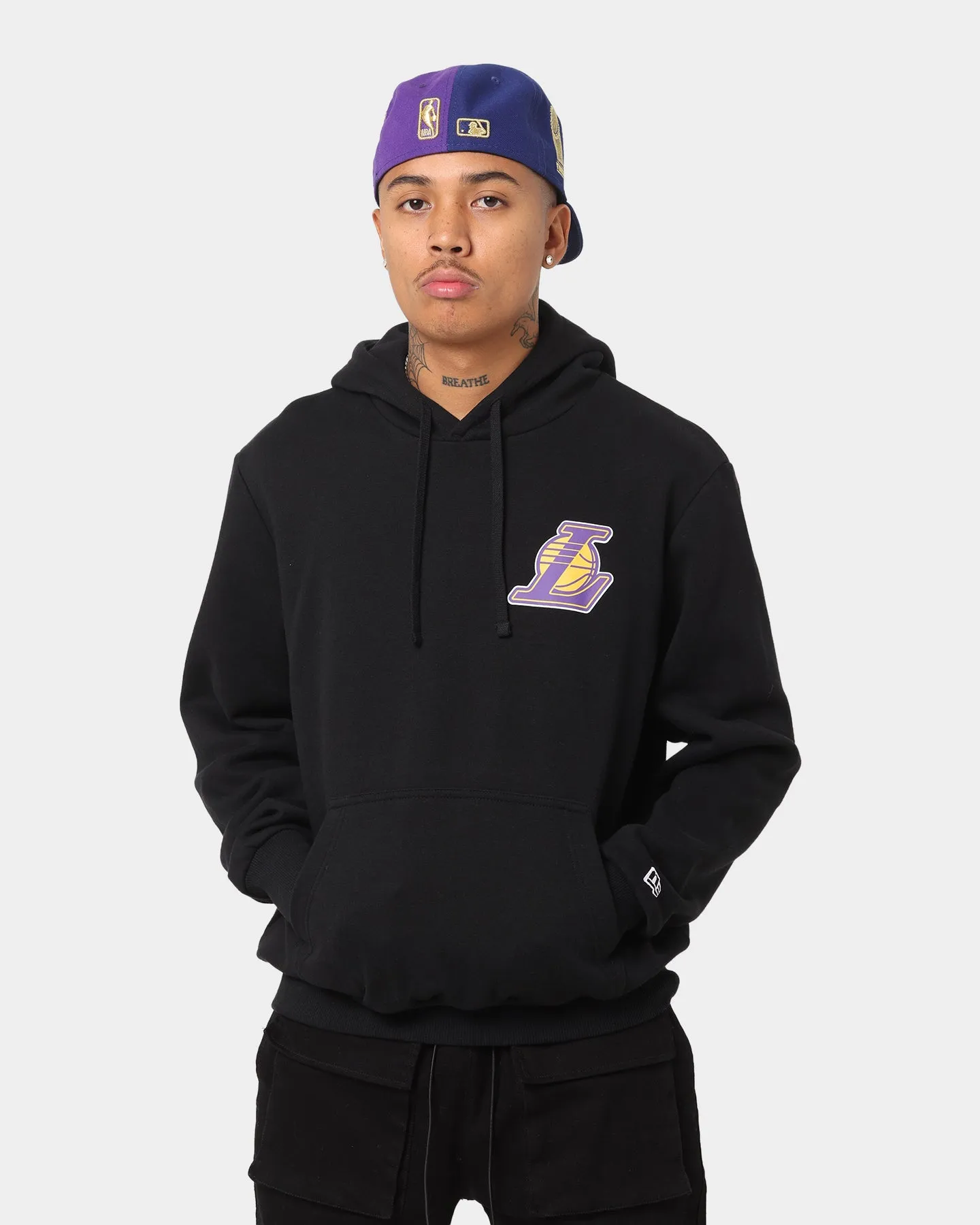 New Era Los Angeles Lakers Black Repeat Hoodie Black