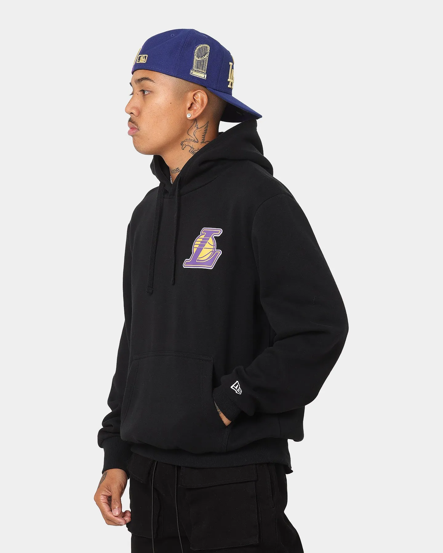 New Era Los Angeles Lakers Black Repeat Hoodie Black