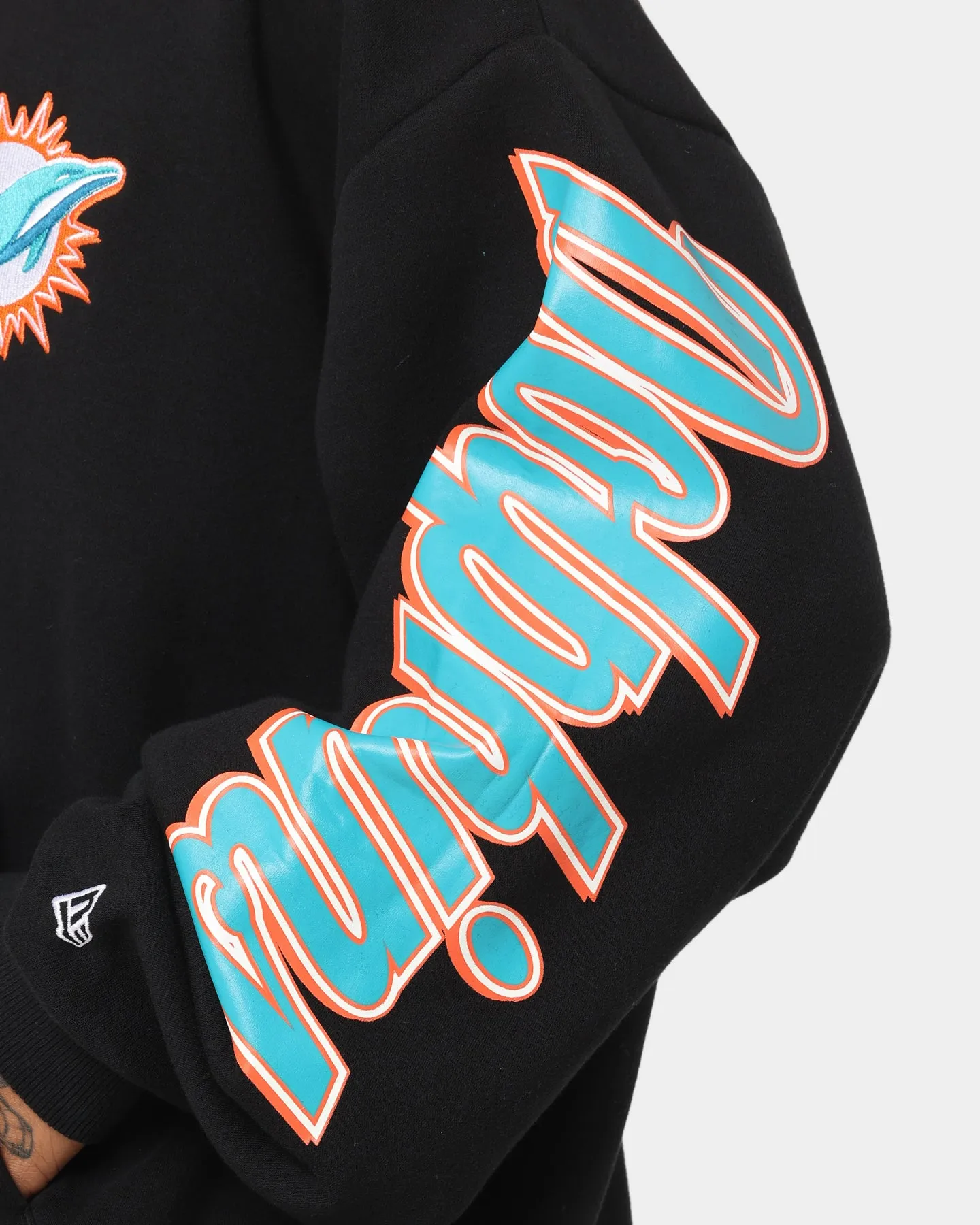 New Era Miami Dolphins Script Zip Hoodie Black