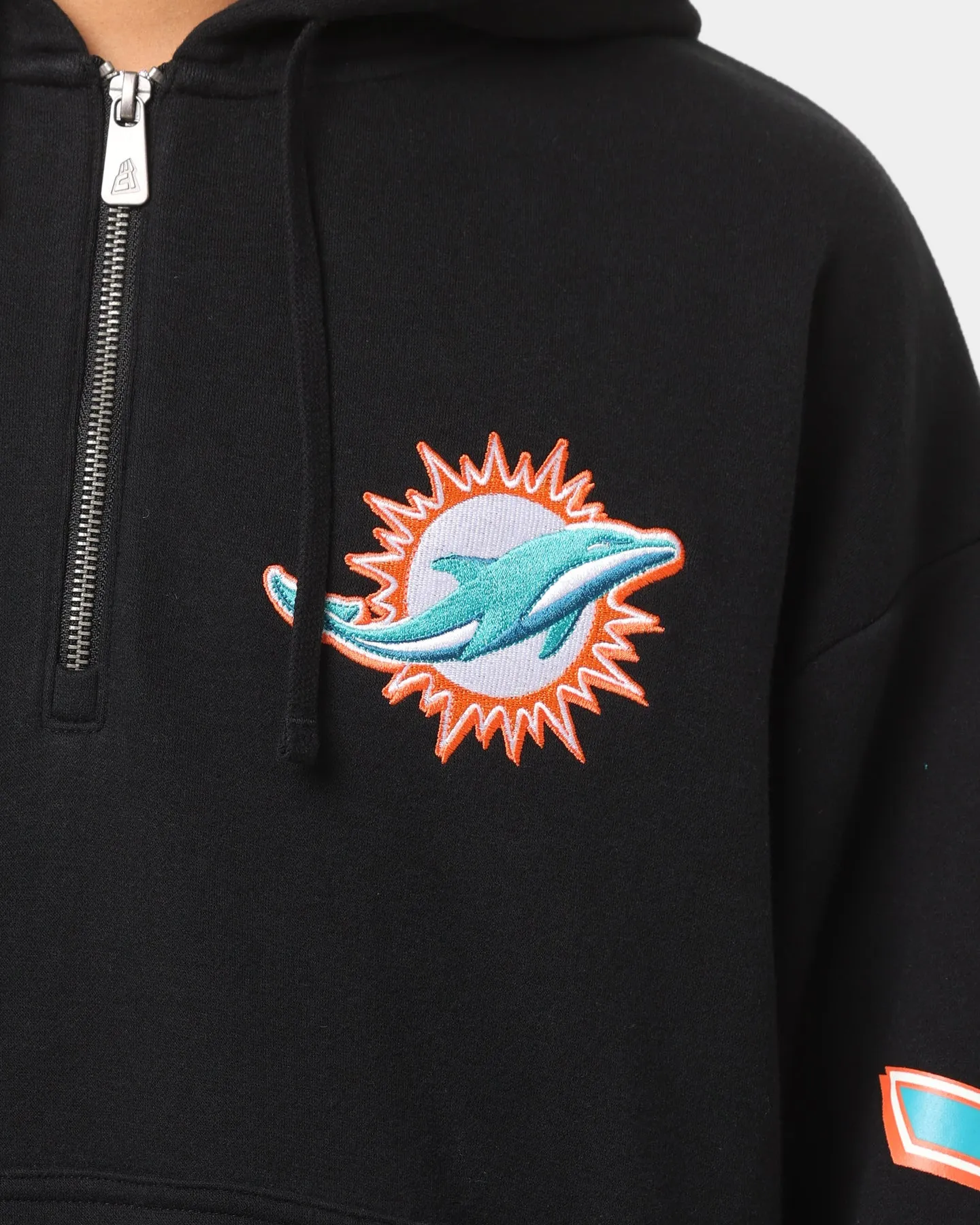 New Era Miami Dolphins Script Zip Hoodie Black