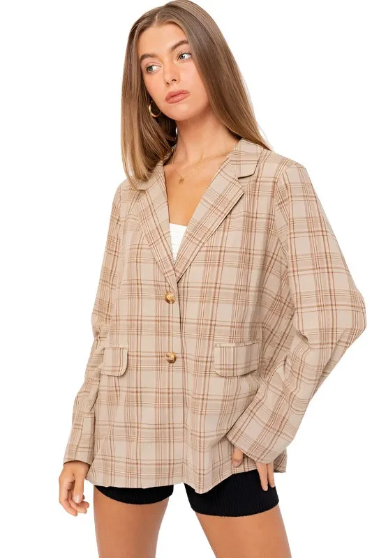 Oversize Plaid Jacket