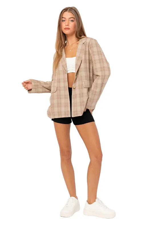 Oversize Plaid Jacket