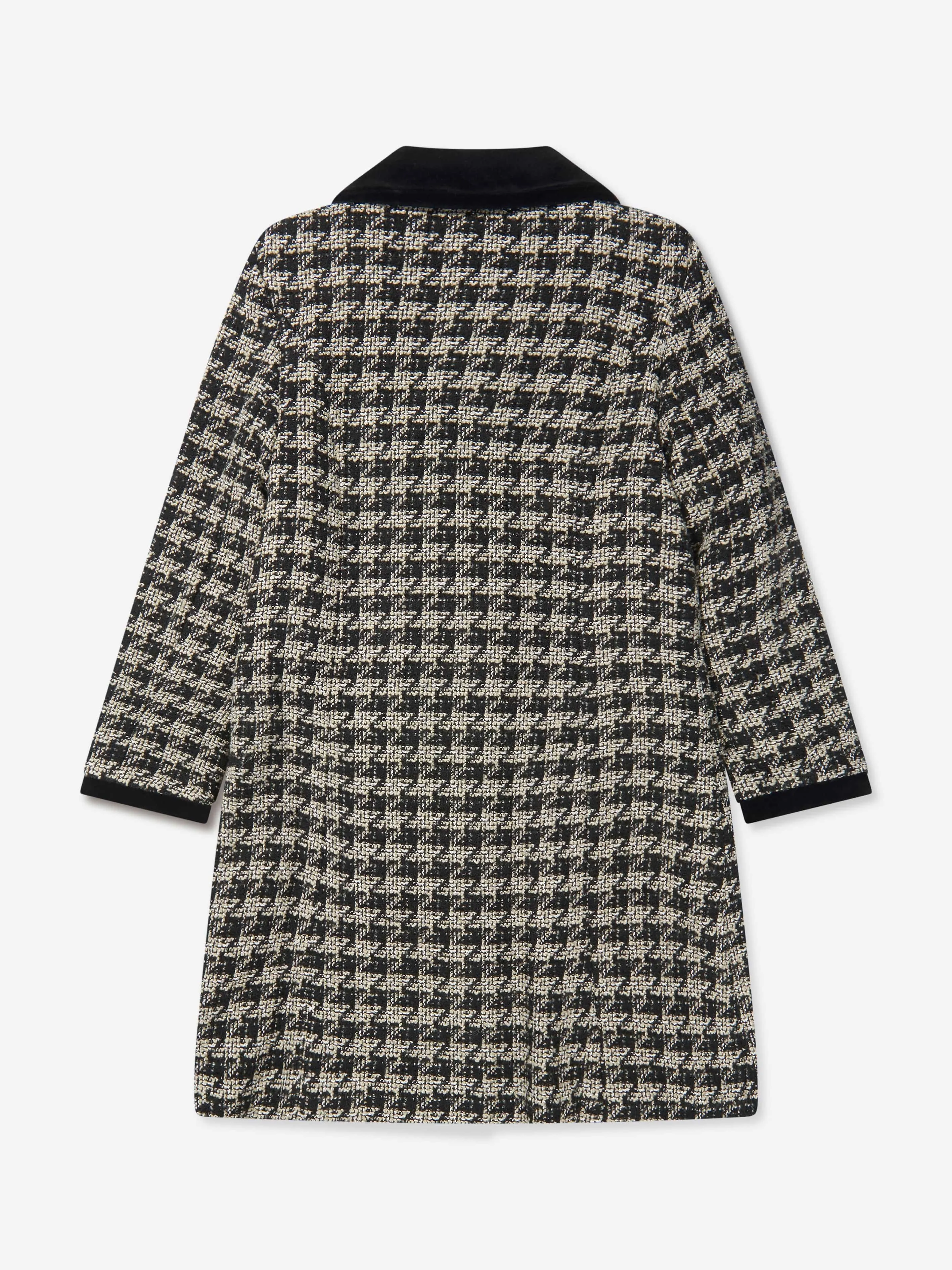 Patachou Girls Tweed Houndstooth Coat