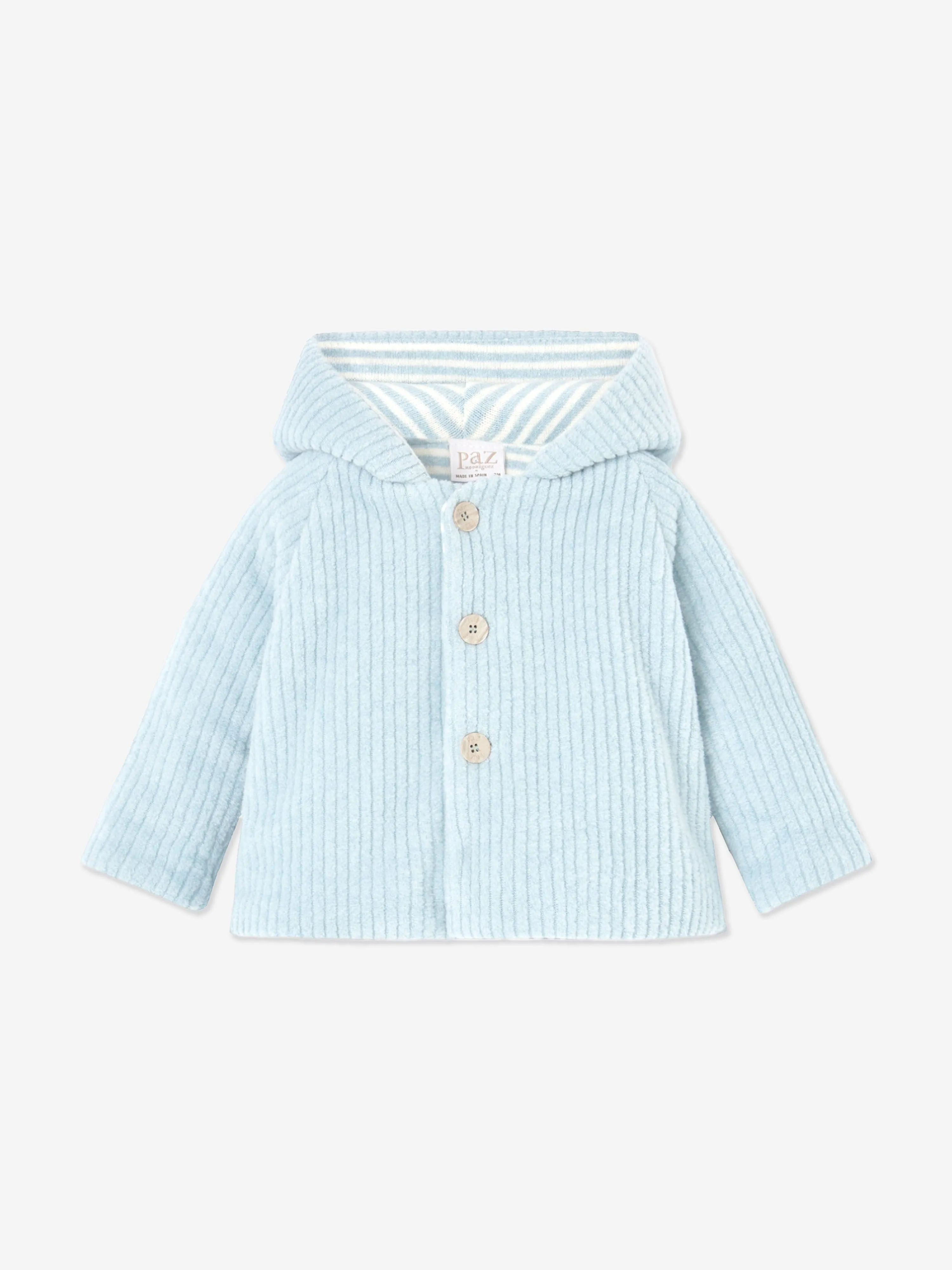 Paz Rodriguez Baby Boys Bunny Ears Coat in Blue