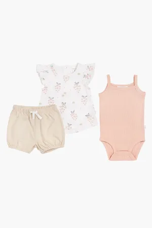 Petit Lem La Vie En Rose Baby Girls 3-Piece Set