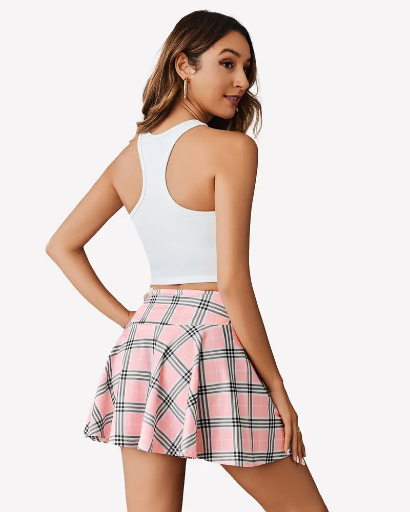 Pleated Drawstring High Waist Skirt