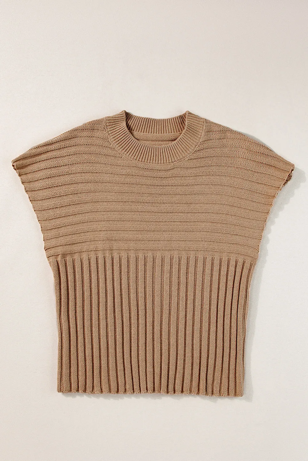 Ribbed Wide Sleeve Sweater T-Shirt