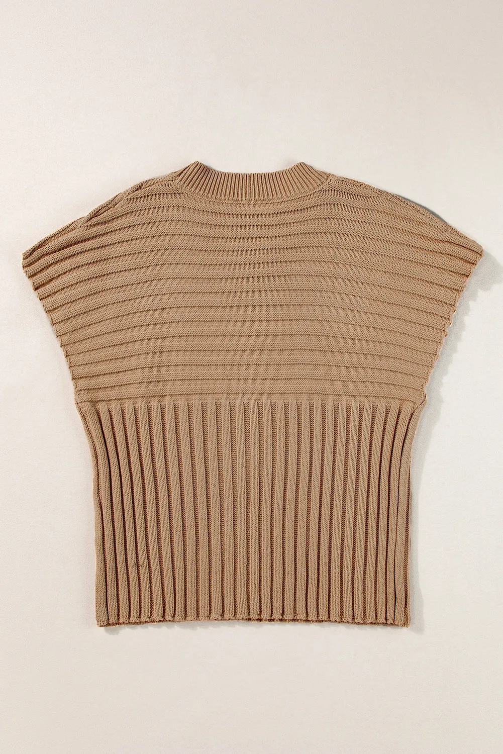 Ribbed Wide Sleeve Sweater T-Shirt