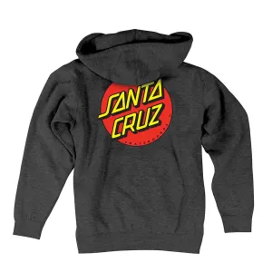 Santa Cruz Classic Dot Pullover Hooded Youth Sweatshirt - Charcoal Heather