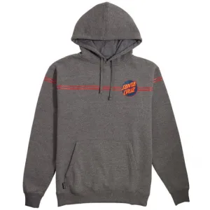 Santa Cruz Other Dot Wrap Stripes Pullover Hooded Mens Sweatshirt - Heather Grey