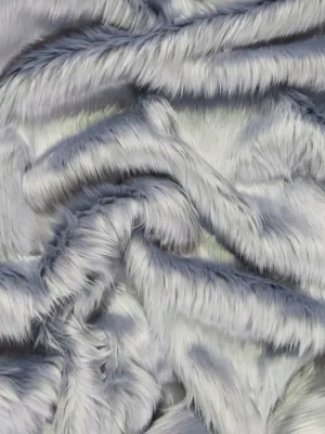 Shadow Blue Solid Shaggy Long Pile Faux Fur Fabric / Sold By The Yard (Closeout)