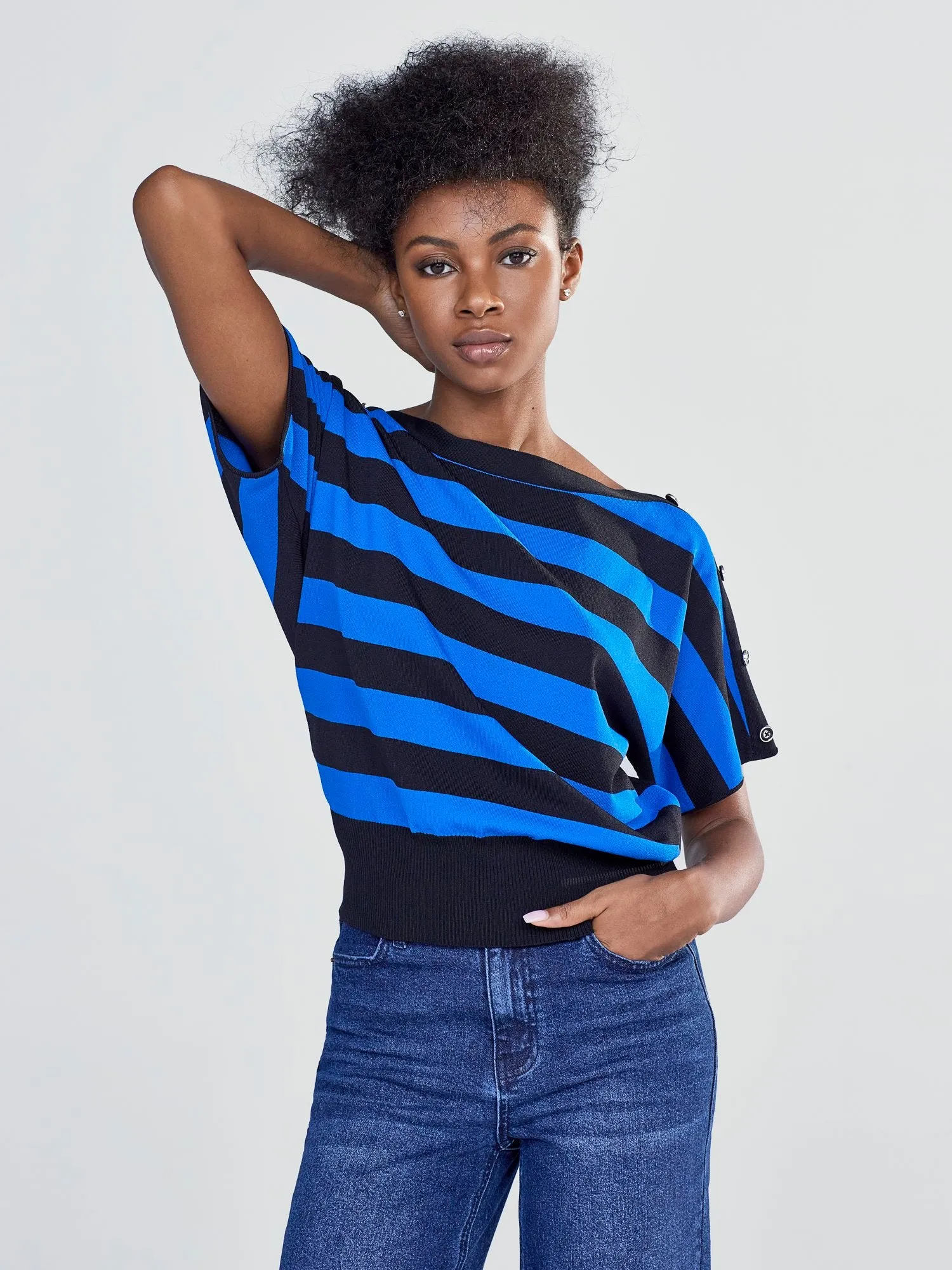 Stripe Dolman Sweater