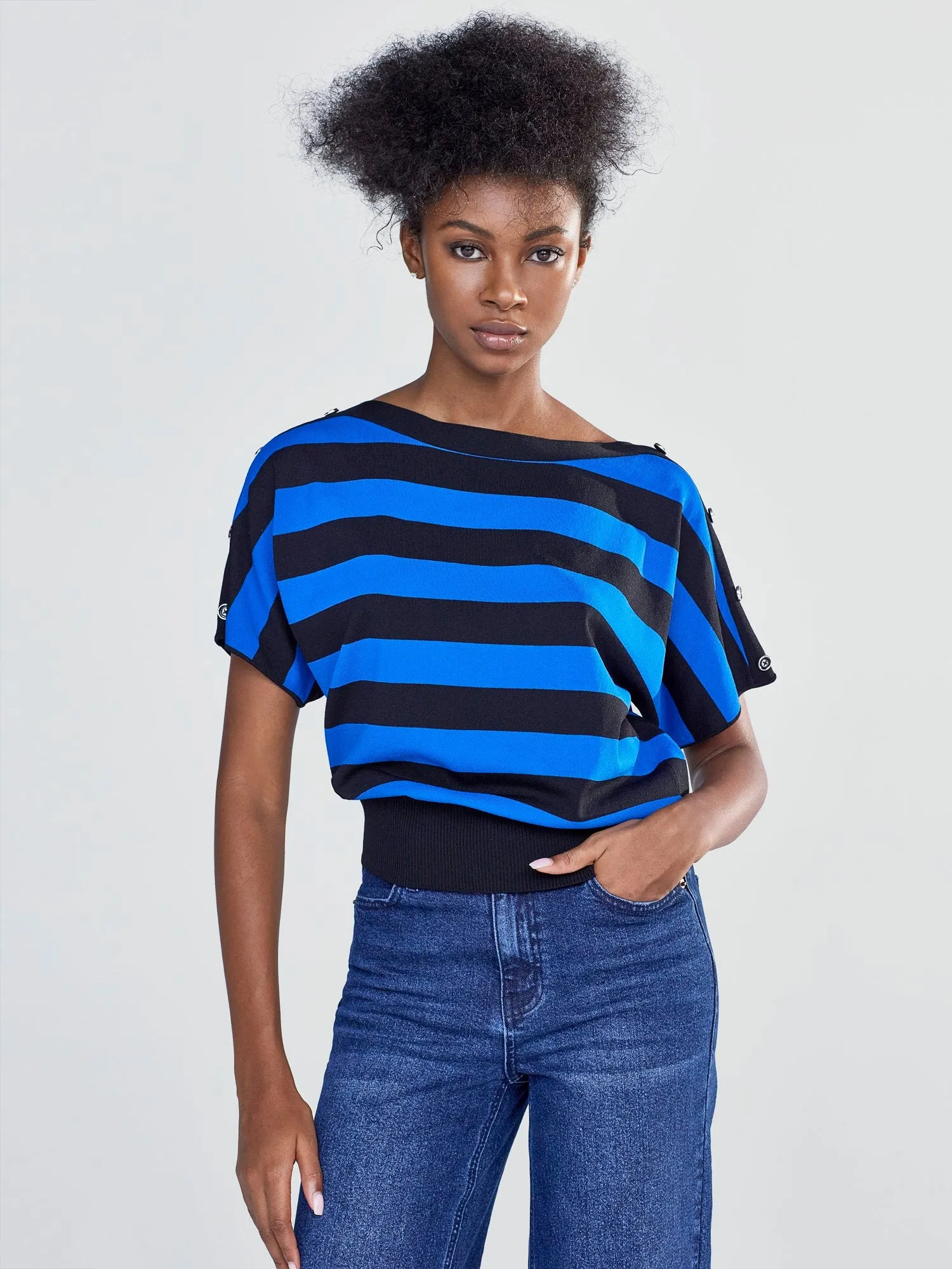 Stripe Dolman Sweater