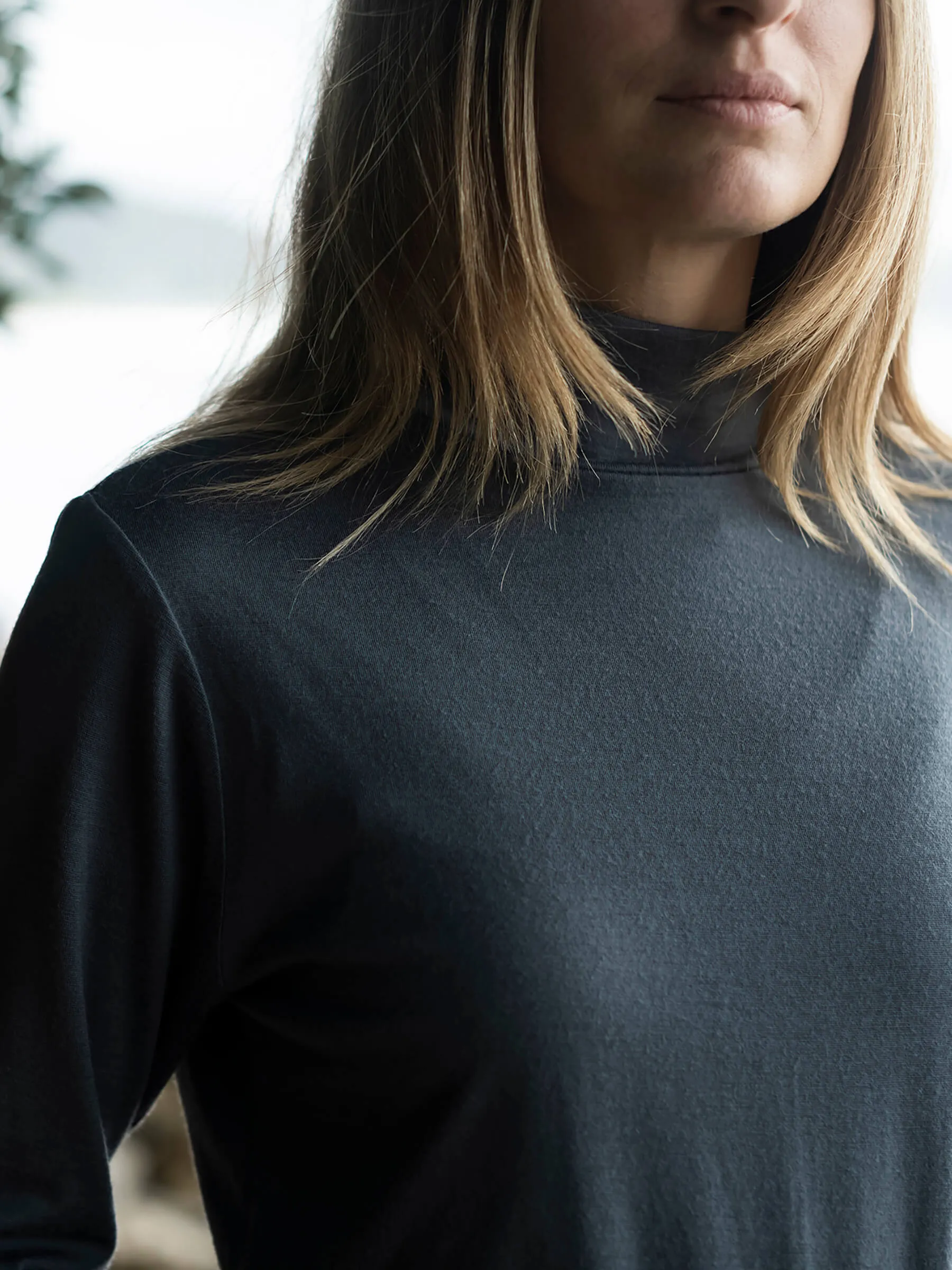 Women's Opua Mockneck Charcoal