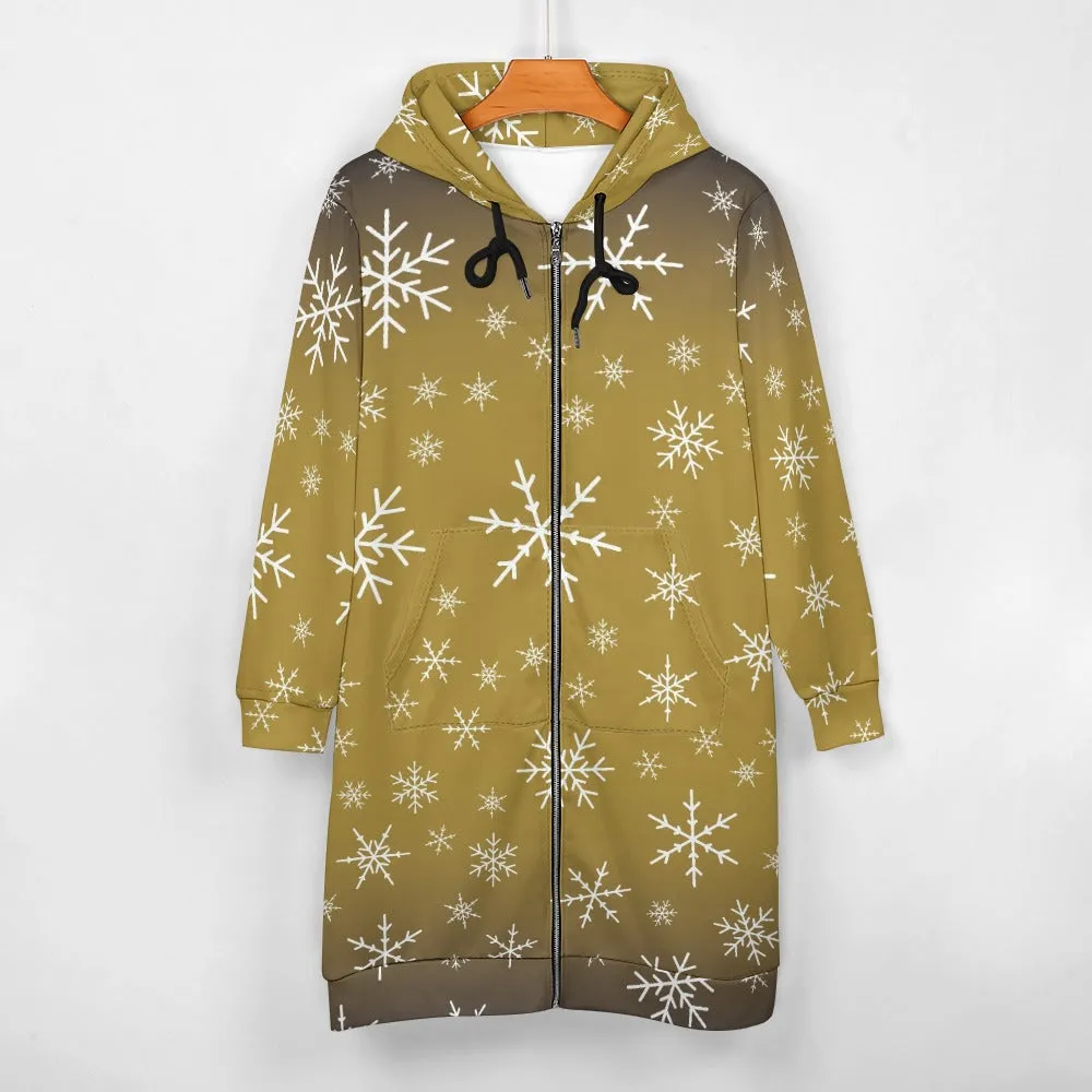 Women's Warm Snow long Hoodie - Lime