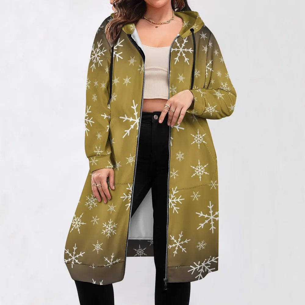 Women's Warm Snow long Hoodie - Lime