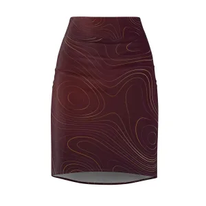 YE Brown Passions Women's Pencil Skirt